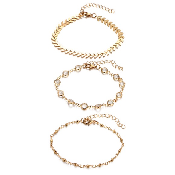 3 Piece Anklet Set - Picture 3 of 6